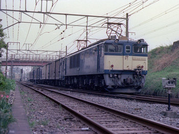 EF64-1015牽引の荷物列車